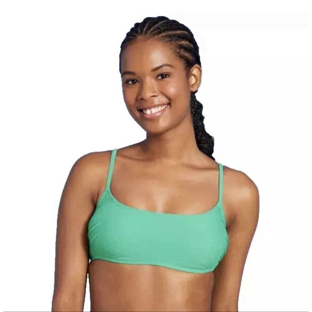 🌸 Wild Fable Green Bralette Swim Bikini Top Size Large New